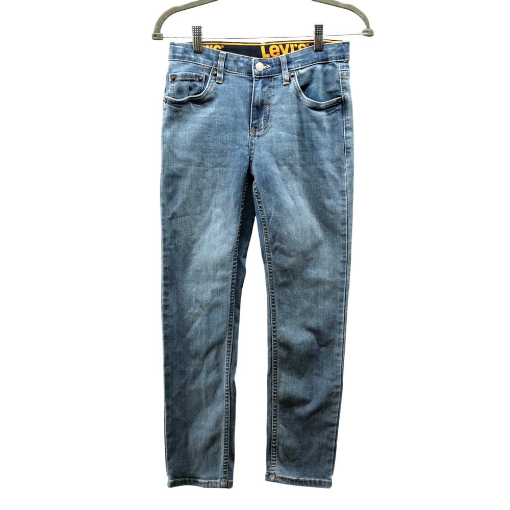 Levis 510‎ Skinny Fit Jeans Kids Boys 14 Blue 27x29 Stretch Comfort Waist